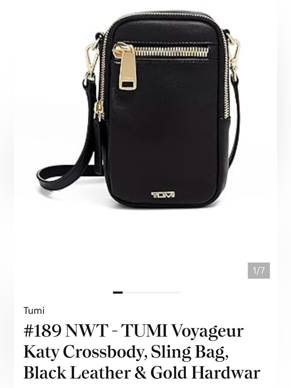 Tumi Black Crossbody Voyageur bag